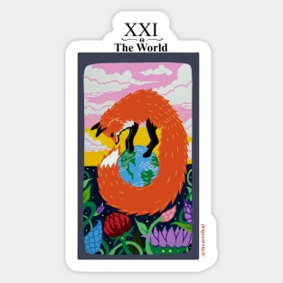 Fox Tarot, The World Sticker